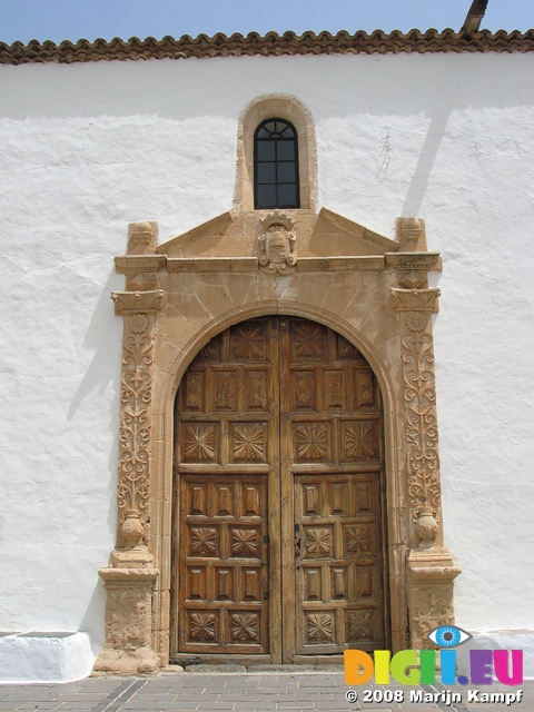 27902 Decorated door Iglesa Santa Maria Church Betancuria